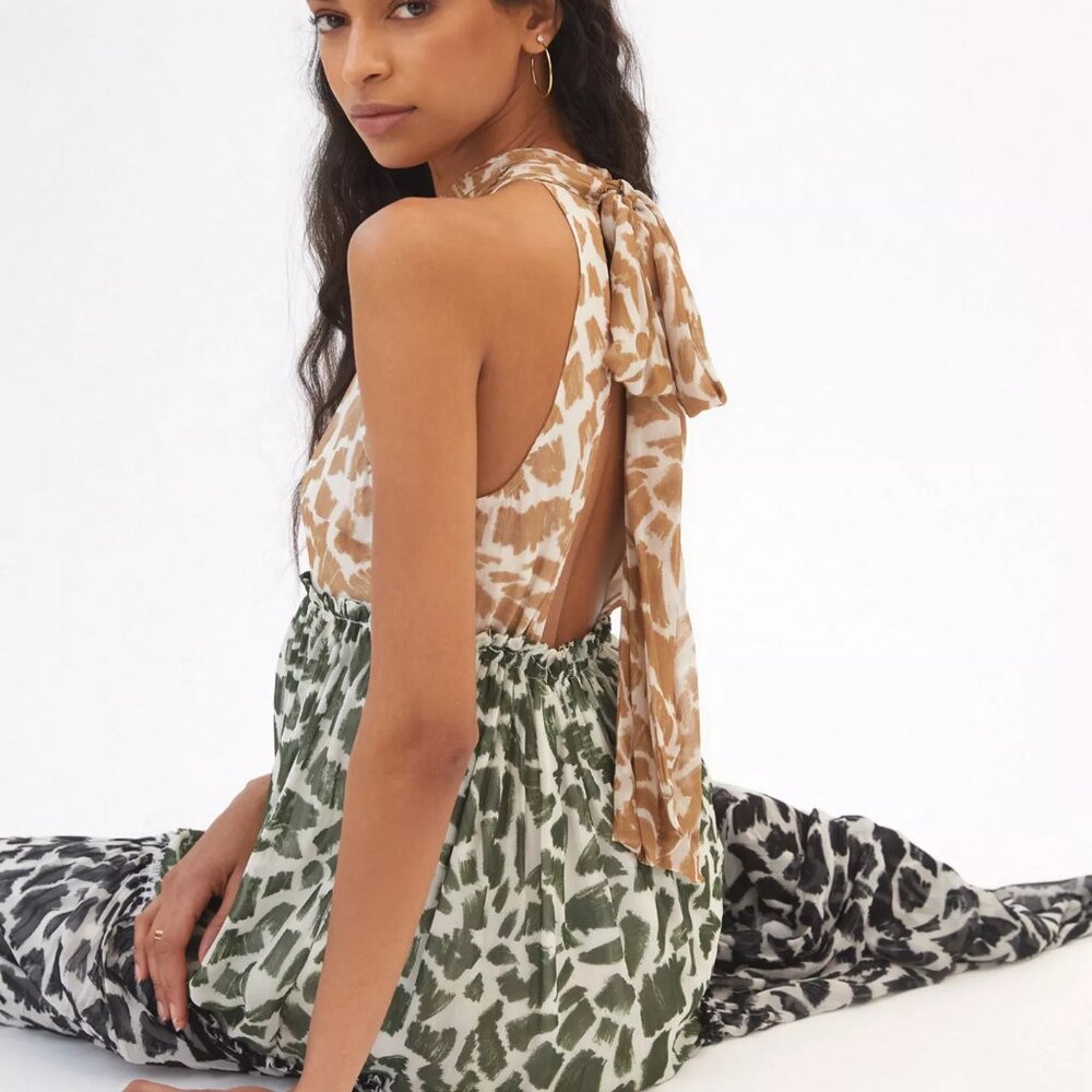 Maeve Keyhole Halter Maxi Dress